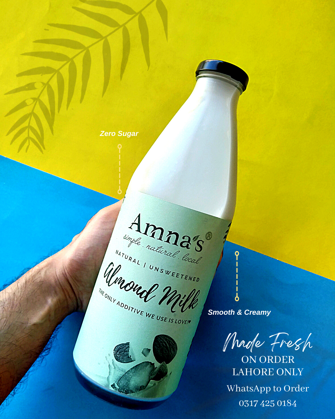 Almond Milk - - gluten free foods Pakistan Lahore Islamabad Karachi Amna's Naturals & Organics