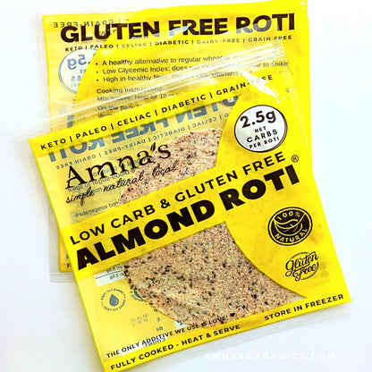 Almond Roti Gluten-Free Low Carb Tortilla Bread (Keto, Paleo, Diabetic, & Celiac) - - gluten free foods Pakistan Lahore Islamabad Karachi Amna's Naturals & Organics