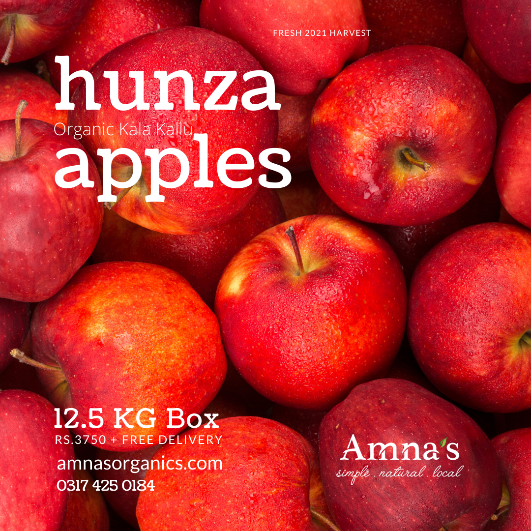 Organic Hunza Apples - Kala Kallu - - gluten free foods Pakistan Lahore Islamabad Karachi Amna's Naturals & Organics