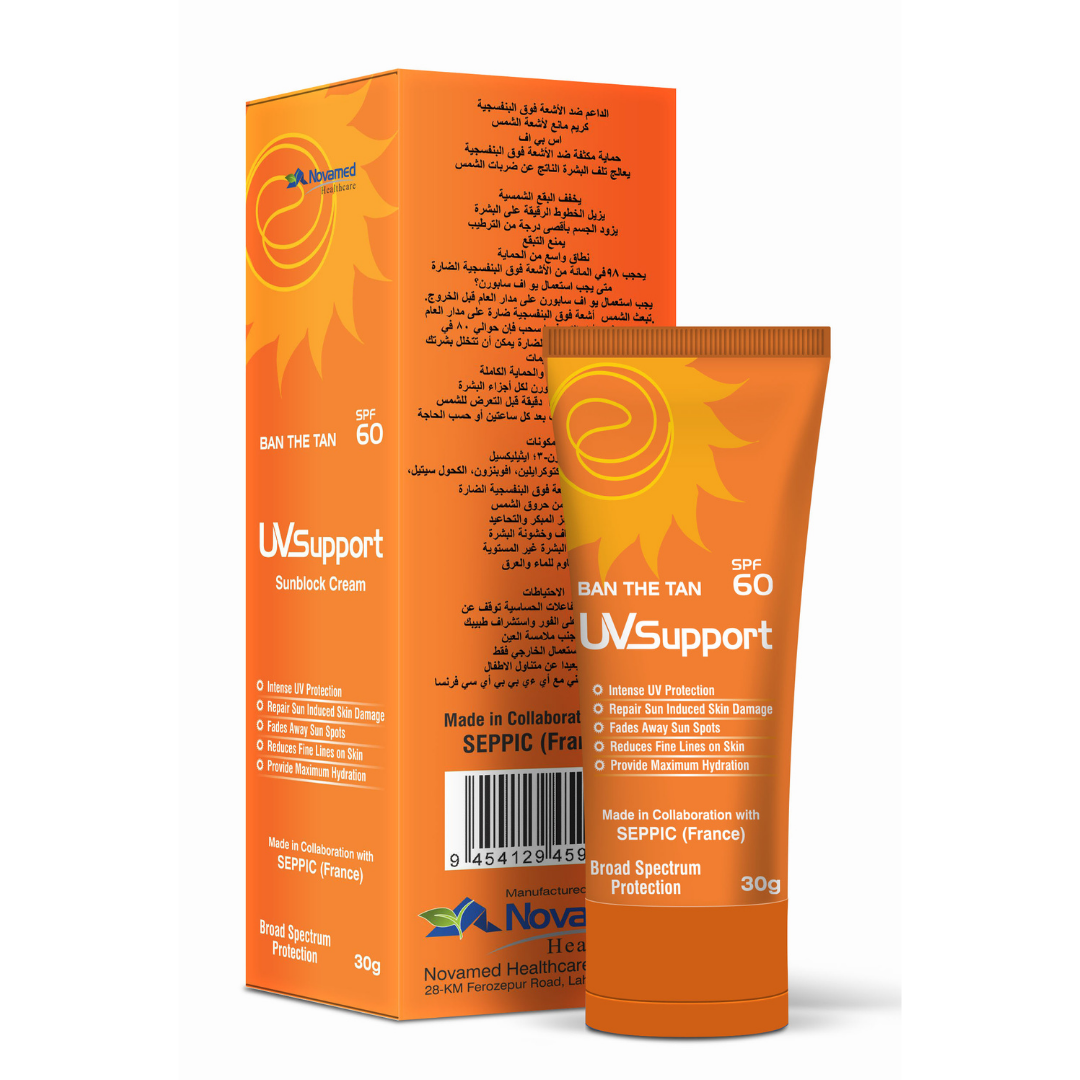 Sunblock Cream - SPF 60 - UV Support - - gluten free foods Pakistan Lahore Islamabad Karachi Amna's Naturals & Organics