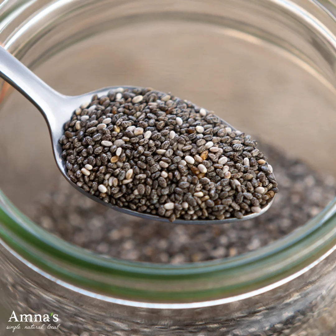 Chia Seeds - Organic Certified - - gluten free foods Pakistan Lahore Islamabad Karachi Amna's Naturals & Organics