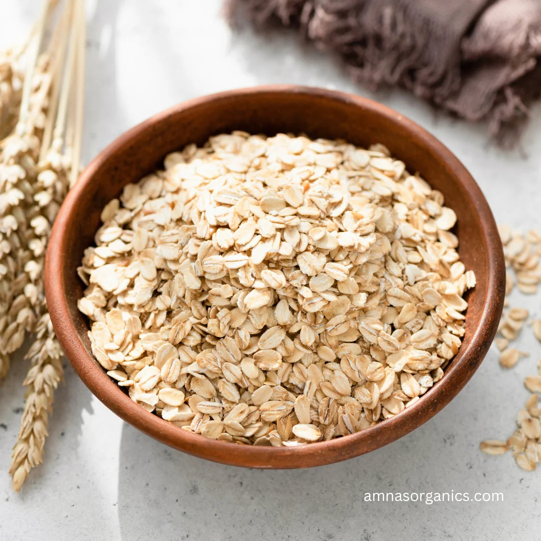 Organic Rolled Oats - - gluten free foods Pakistan Lahore Islamabad Karachi Amna's Naturals & Organics