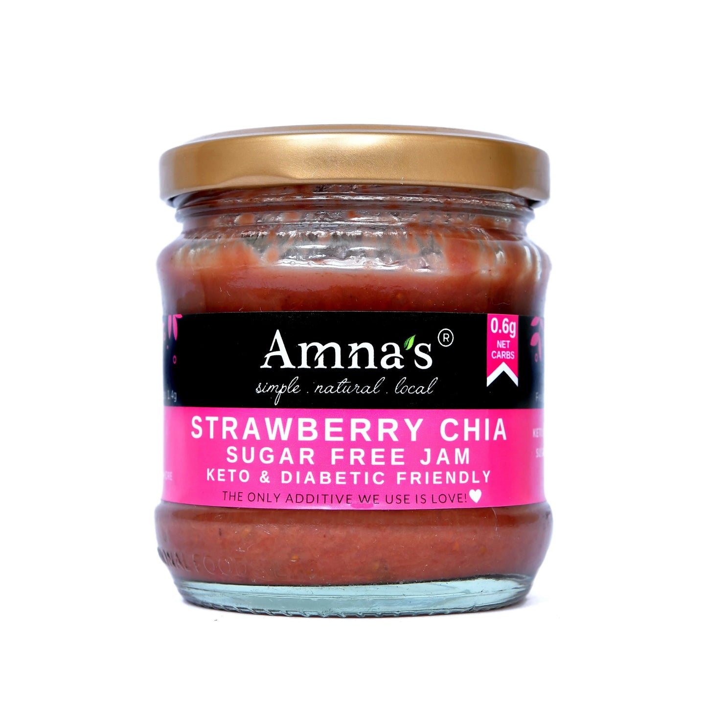 Strawberry Chia Jam | Sugar-Free | Keto & Diabetic Friendly - - gluten free foods Pakistan Lahore Islamabad Karachi Amna's Naturals & Organics