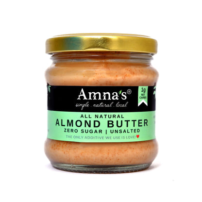 Almond Butter | Natural - - gluten free foods Pakistan Lahore Islamabad Karachi Amna's Naturals & Organics