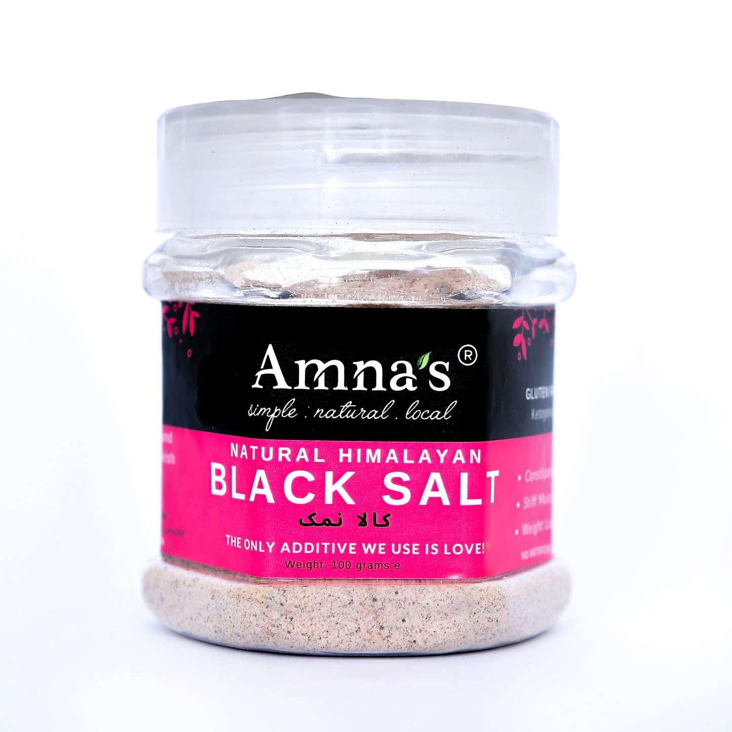 Black Salt (Ground) | Himalayan کالا نمک - - gluten free foods Pakistan Lahore Islamabad Karachi Amna's Naturals & Organics