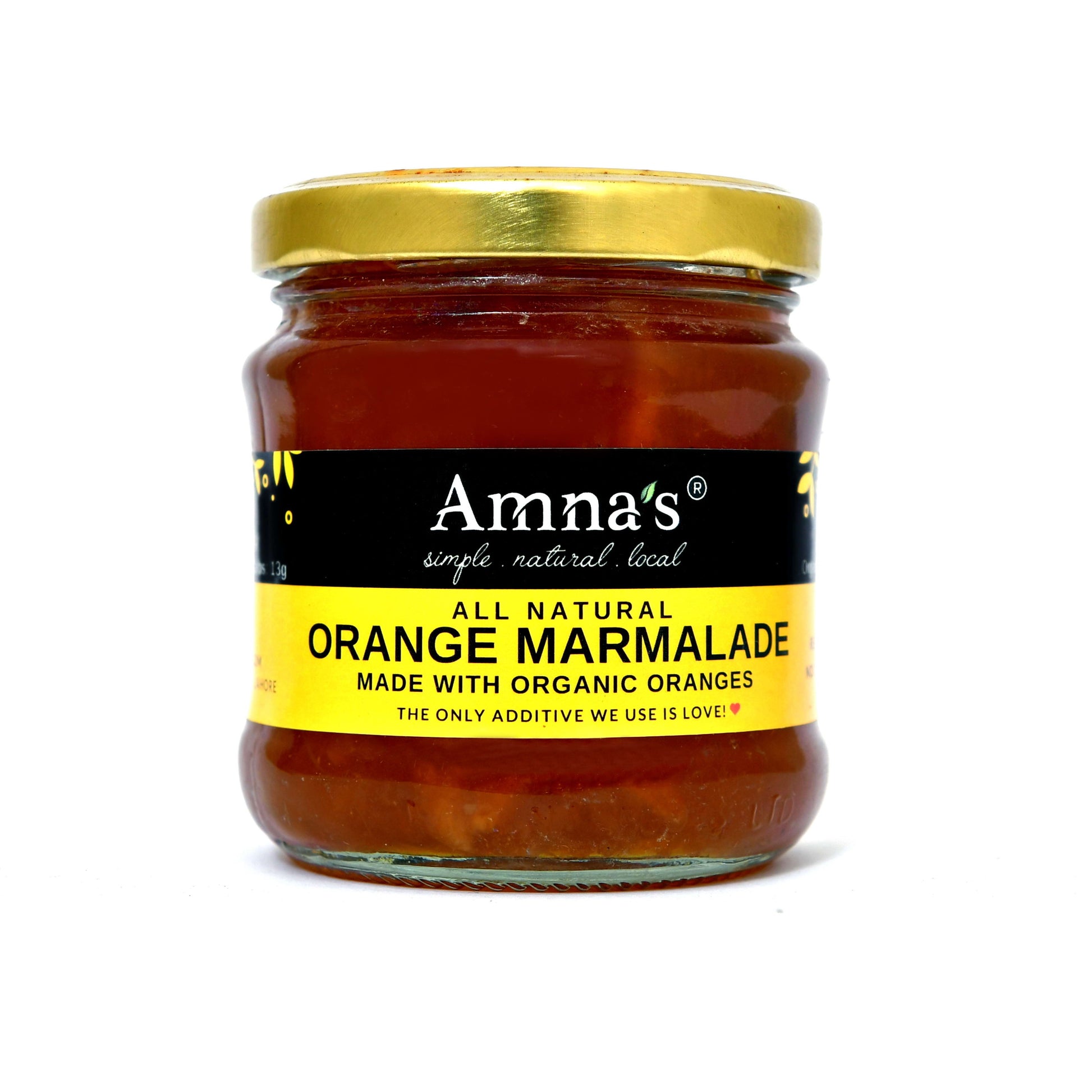 Organic Orange Marmalade - - gluten free foods Pakistan Lahore Islamabad Karachi Amna's Naturals & Organics