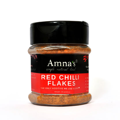 Crushed Organic Red Chillies Flakes | All-Natural - - gluten free foods Pakistan Lahore Islamabad Karachi Amna's Naturals & Organics