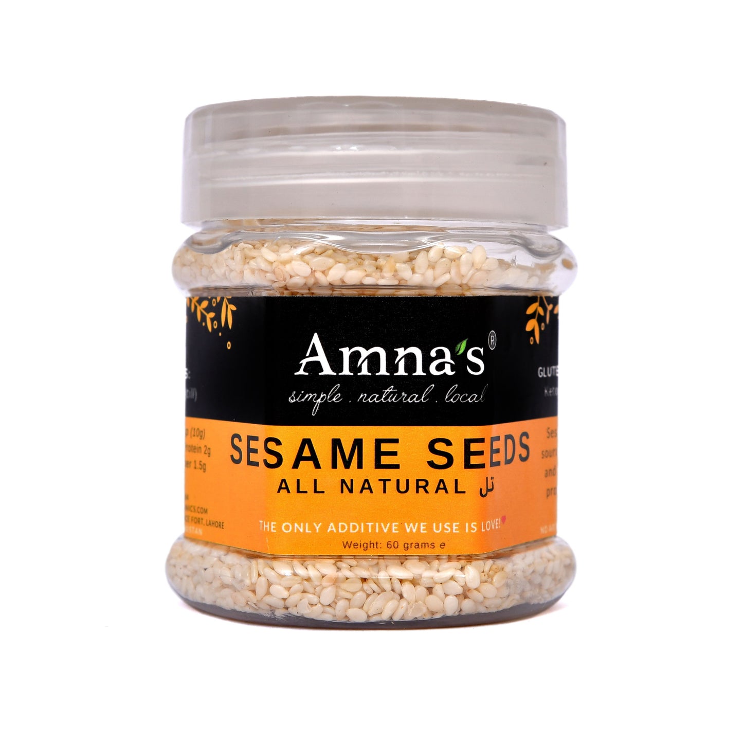 SESAME SEEDS (white) - تل - - gluten free foods Pakistan Lahore Islamabad Karachi Amna's Naturals & Organics