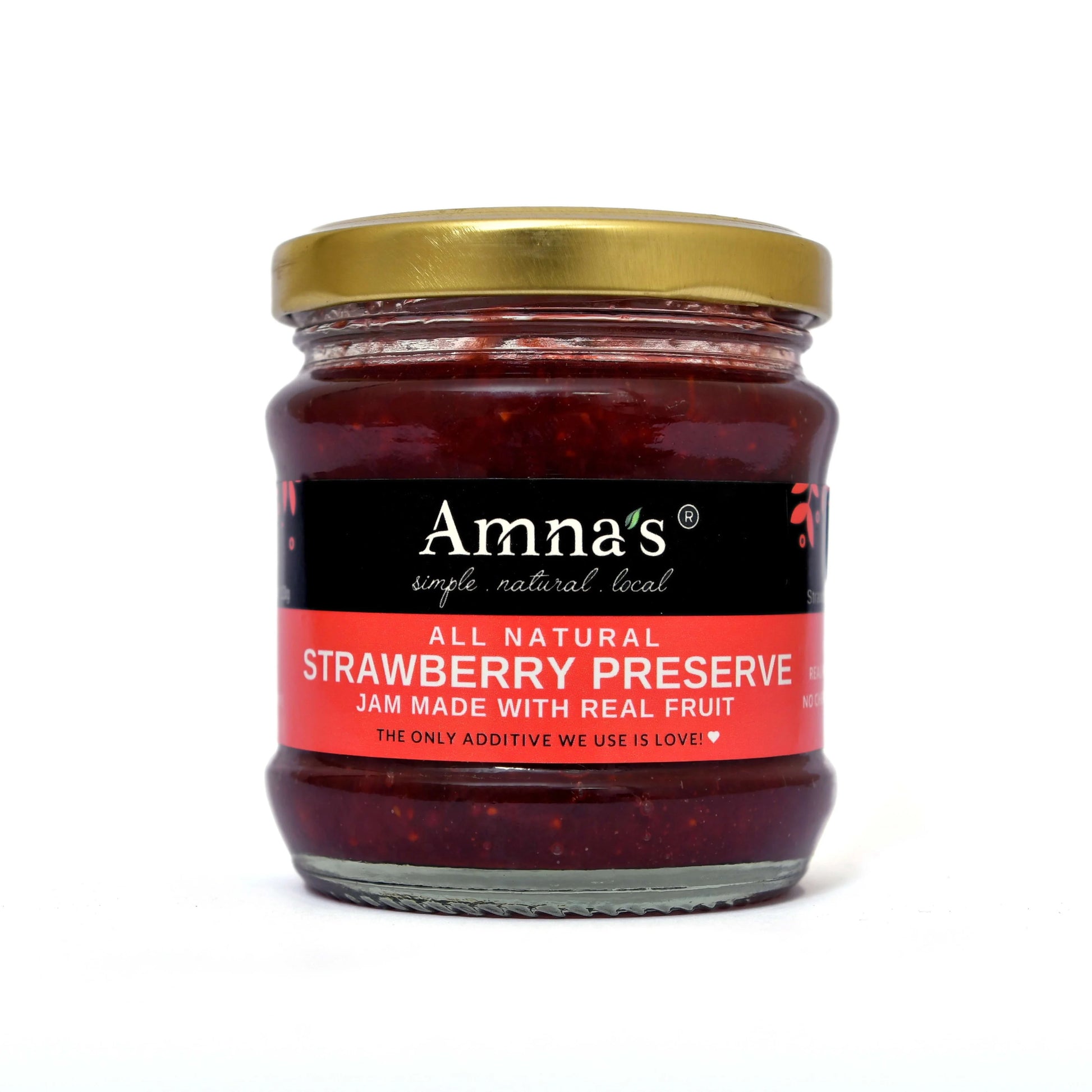 Strawberry Preserve (Jam) | All-Natural - - gluten free foods Pakistan Lahore Islamabad Karachi Amna's Naturals & Organics