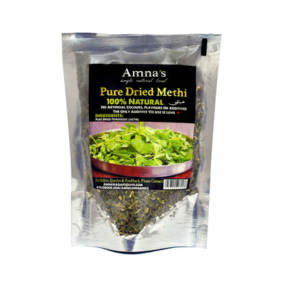 Methi (Fenugreek) Dried | All-Natural - - gluten free foods Pakistan Lahore Islamabad Karachi Amna's Naturals & Organics