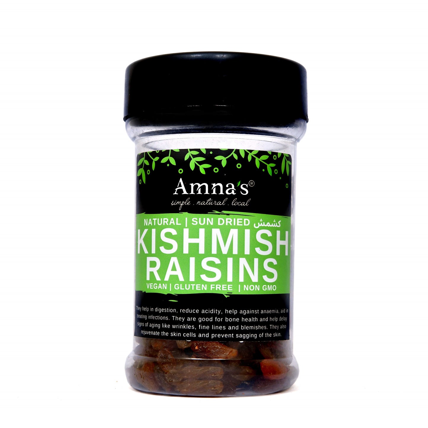 Kishmish Raisins | Sun-dried - - gluten free foods Pakistan Lahore Islamabad Karachi Amna's Naturals & Organics