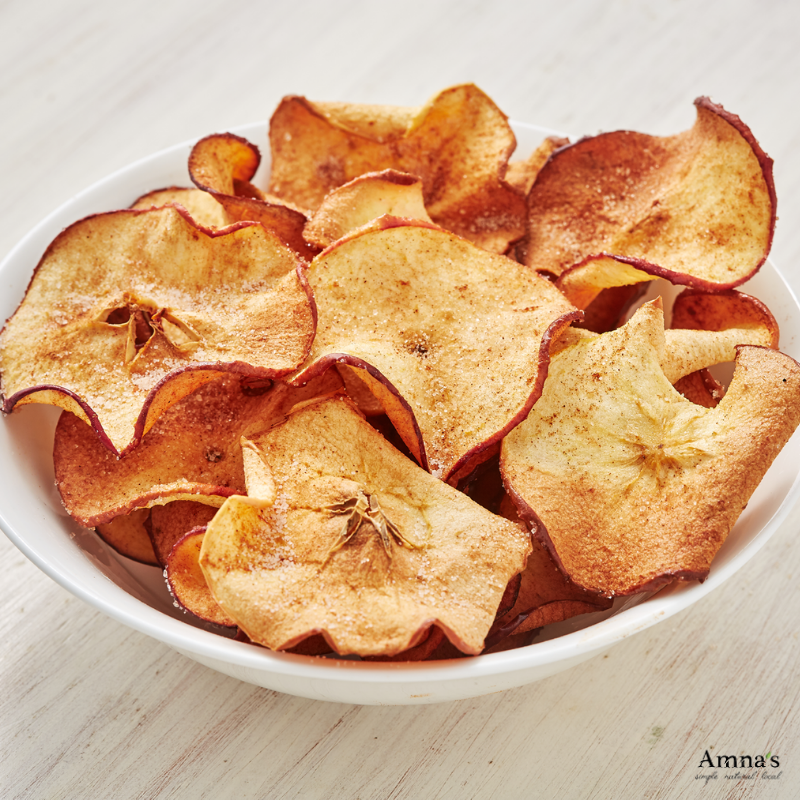 Apple Chips | Crispy Baked - - gluten free foods Pakistan Lahore Islamabad Karachi Amna's Naturals & Organics