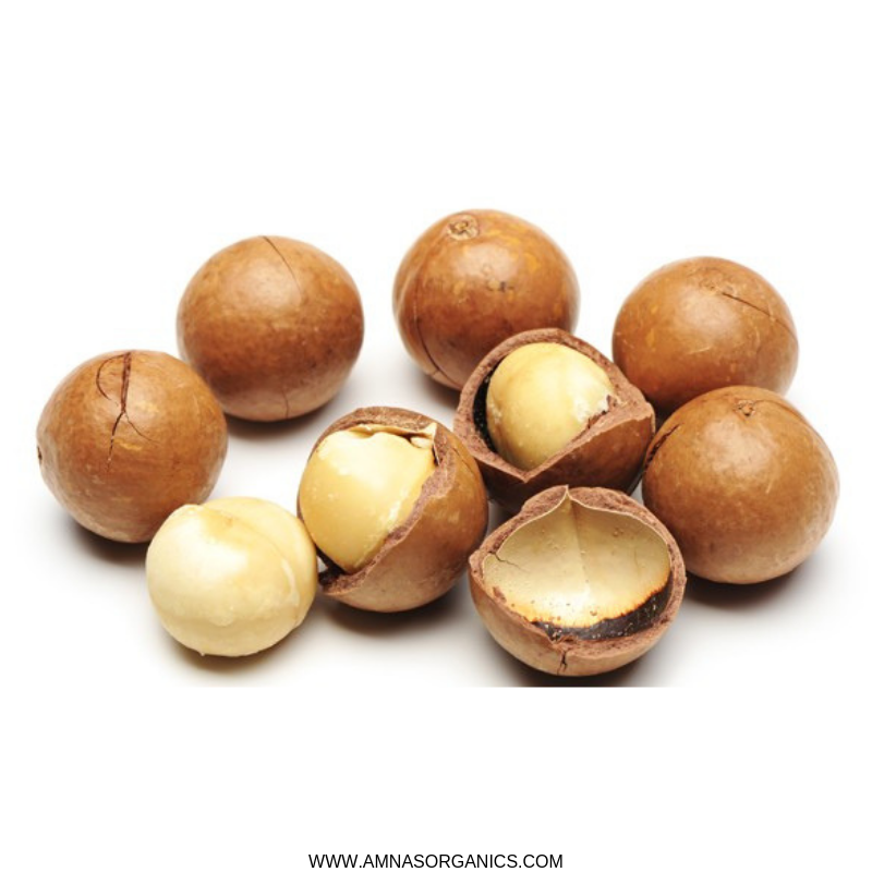 Macadamia Nuts | Dry Roasted | In Shell - - gluten free foods Pakistan Lahore Islamabad Karachi Amna's Naturals & Organics